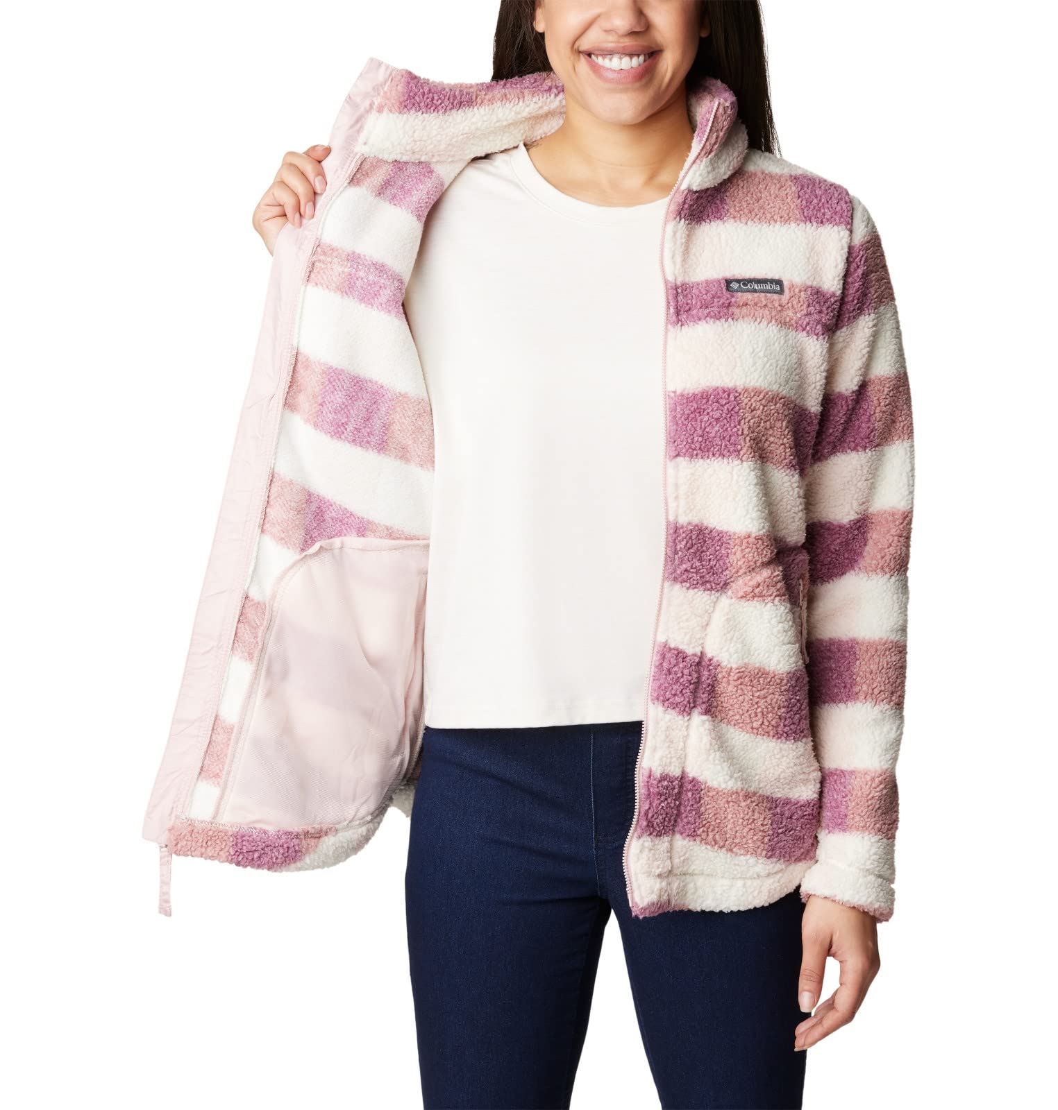 Columbia Women's West Bend Full Zip, Dusty Pink