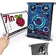 WOWNOVA 7" Computer Sensor Panel LCD Screen PC Temperature Monitor Display Secondary Screen, PC Accessories for PC Case, Compatible with Raspberry Pi and Windows 7/8/10/11 (Touch Screen)