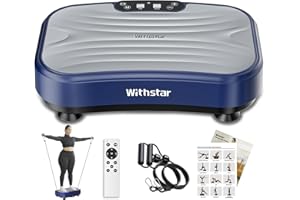 WITHSTAR Vibration Plate Exercise Machine, Power Waver Vibration Plate Platform for Lymphatic Drainage Whole Body Vibration Plate Machine Helps Weight Loss Shaping 330lbs