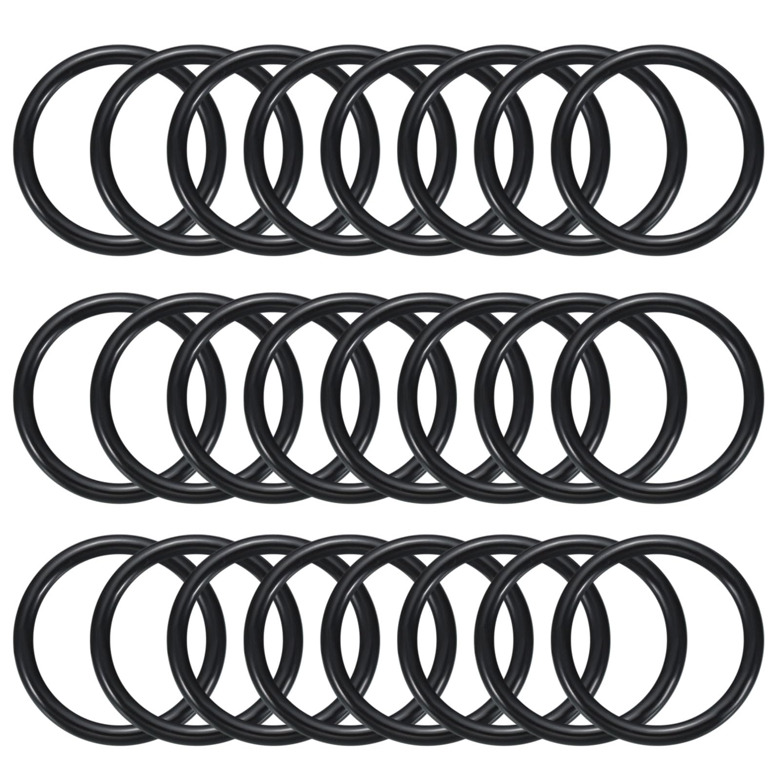 PATIKIL 2.2 Inch Dream Catcher Rings, 24 Pcs Plastic Macrame Wreath Floral Round Ring Hoop for Home Car DIY Craft Wedding Wall Hanging Decorations, Black