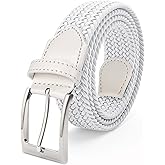 FAIRWIN Men's Golf Belt, Stretch Braided Elastic Woven Casual Jeans Belts 1 3/8" Nylon Web Work Belts for Men