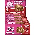 Sweet Loren's Vegan Breakfast Biscuits | Cinnamon Sugar | 4g Protein, 19g Whole Grains | Plant Based, Gluten Free, Dairy Free, Nut Free Snacks | Grab & Go 8 Pack (24 Total Biscuits, 1.6 ounce each)
