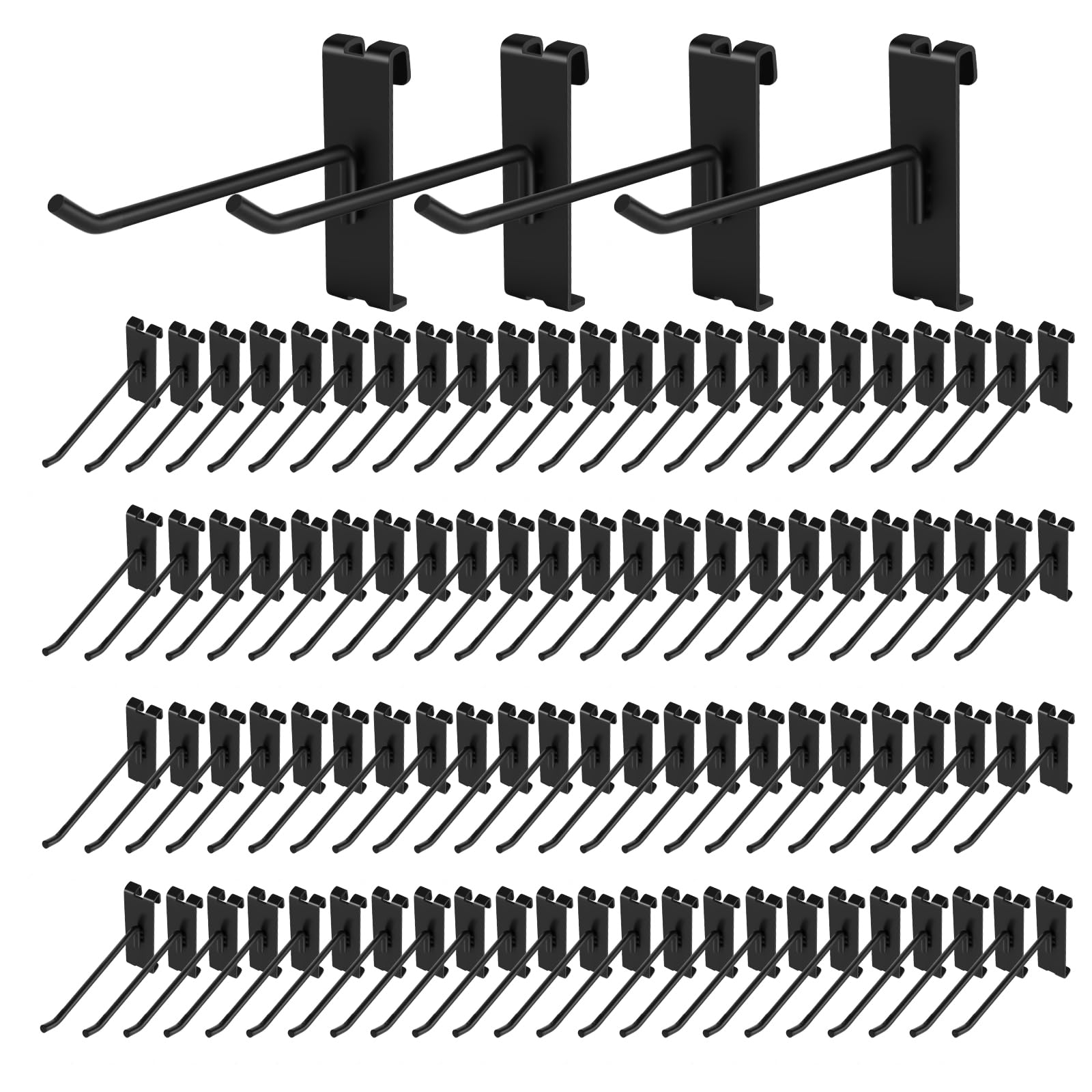 Photo 1 of Polmart 4" Heavy Duty Black Gridwall Panel Hooks, Pack of 96 (4-inch)