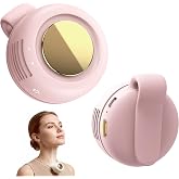 SBMKK Portable Silent Mini Bladeless Fan, Clip On Fan for Shirt, 3 Speeds &amp; Queit, Hands Free Waist Whirlwind Fans, USB Rechargeable, Suitable for Outdoor &amp; Travel &amp; Office (pink)
