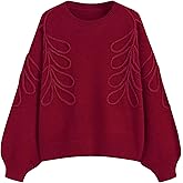 CIDER Women's Oversized Sweaters Long Sleeve Round Neck Tops Knit Pullover Sweater