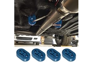 CHRYMUM 4PCS Car Rubber Exhaust Hanger, Rubber Muffler Hangers, Rubber Insulator Bushing Mount, Rubber Exhaust Mounts with 2 Holes 0.47 Inch, High Density Bracket Hanger Universal for Car/Truck/SUV