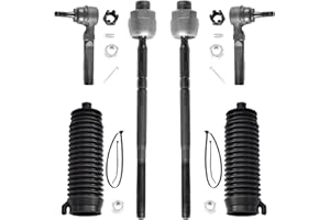 ASUPRICOS 6pcs Front Steering Kit Tie Rod End Inner and Outer and Boots for 2WD Chevy Silverado 1500 GMC Sierra 1500 1999-2006