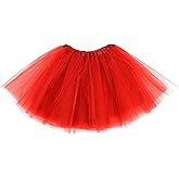 Adult Tutu Skirts for Women Tutus 3 Layered Tulle Short Dance Ballet Skirts Rave Halloween Christmas Dress Costume