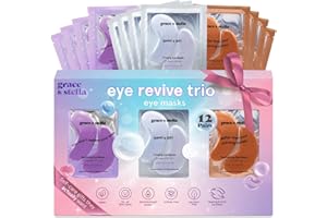 grace & stella Under Eye Patches (12 pairs) Eye Masks for Dark Circles and Puffiness - Birthday Gifts for Women, Bachelorette