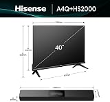 Hisense 40A4QTUK Smart TV with HS2000 Soundbar Bundle view 3