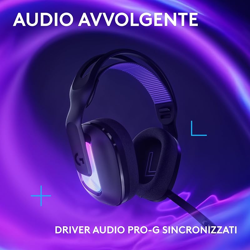 G522 LIGHTSPEED, cuffia con microfono gaming wireless (Nero)