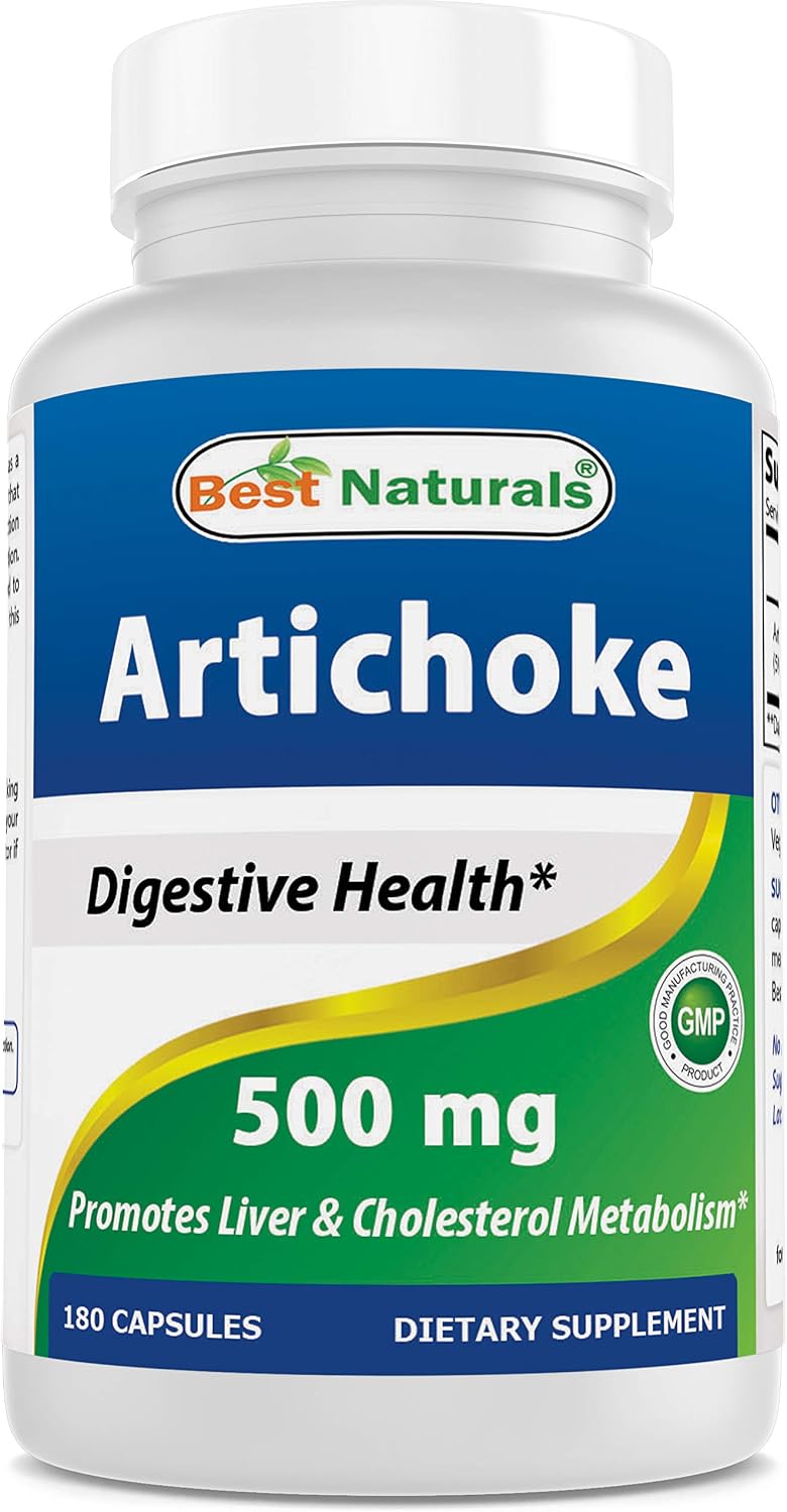 Best Naturals Artichoke Extract 500 mg 180Capsule (180 Count (Pack of 1))