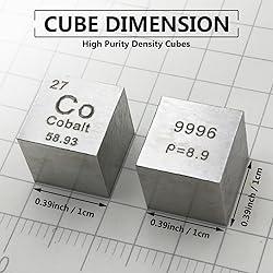 Cobalt Cube - 10mm Pure Metal Element Cubes - Laser