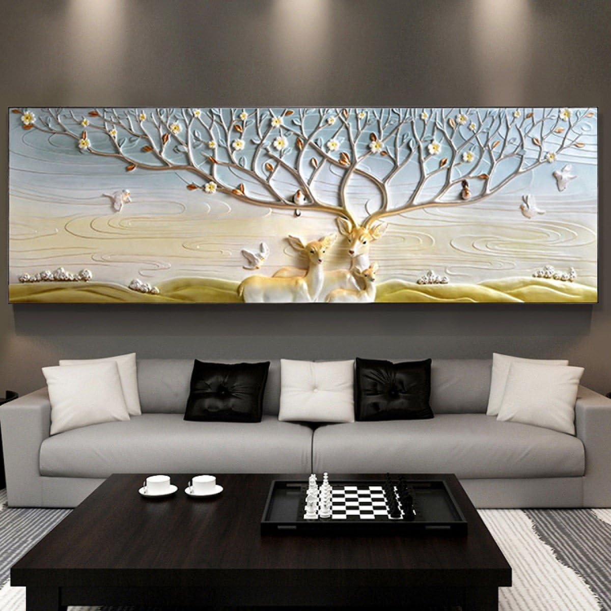 DIY 5d Diamond Elk Cross Stitch Full Drill Living Room Bed Painting Bedroom Home Decoration,180x60cm