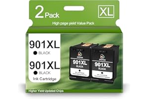 901XL Black Ink Cartridges Replacement for HP 901 901 XL Ink Use with OfficeJet J4680 J4580 J4550 J4524 J4540 J4640 4500 G510