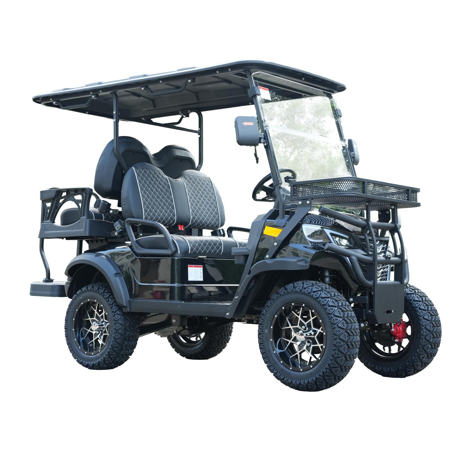 X-ARK 4-Seater Electric Golf Cart for Adults, 23.5 All-Terrain Off-Road Tires, 5000W High-Power Motor, 60 Miles Max Range, 10 Inch Flat Touch Screen, Large Storage Box, Hotel, Beach, Farm, Park