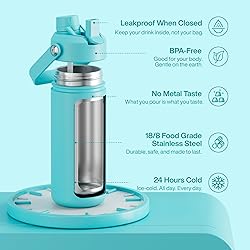 Insulated Water Bottle with Straw - Encool