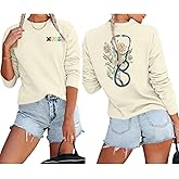 Migxsaf Nurse Graphic Crewneck Sweatshirts for women Floral Stethoscope Lightweight Sweatshirt Pullover Hoodie Nurses Gifts