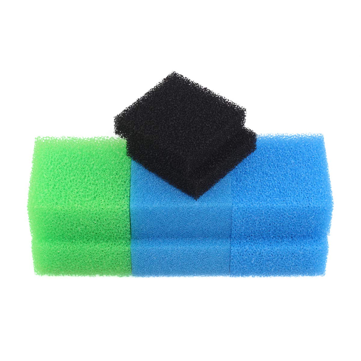 INGVIEE Set of Compatible Foam Filter for Juwel Compact/Bioflow 3.0 (2x Blue Fine, 2x Blue Coarse, 2x Green Nitrate, 2x Black Carbon)