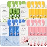 MEDIHEAL Sheet Mask Essential HERO 20 Pack (Collagen, Tea Tree, Vita, Hyaluronate)| Korean Skincare Facial Sheet Mask Combo Moisturizing, Soothing and for Blemishes