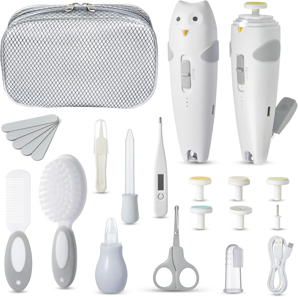 Lictin 26 in 1 Baby Care Kit Rechargeable Nail Trimmer Auto Light