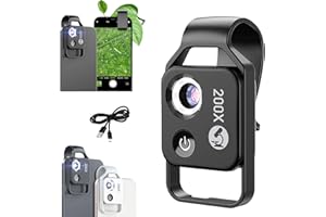ZEDAMSO Nano Zoom 200x for iPhone, Nanozoom 200x Magnification Zoom, Nano Zoom for iPhone, Microscope Lens for iPhone (Black)