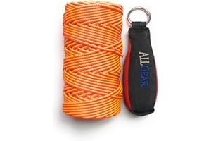 ALLGEAR Throw Line and Weighted Bag Combo 1.88mm x 200' Target Line 10oz-14oz Bag (200, 16 oz)