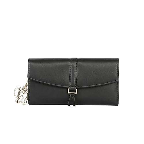 Butterflies Women Clutch (Black) (BNS 2415BK)