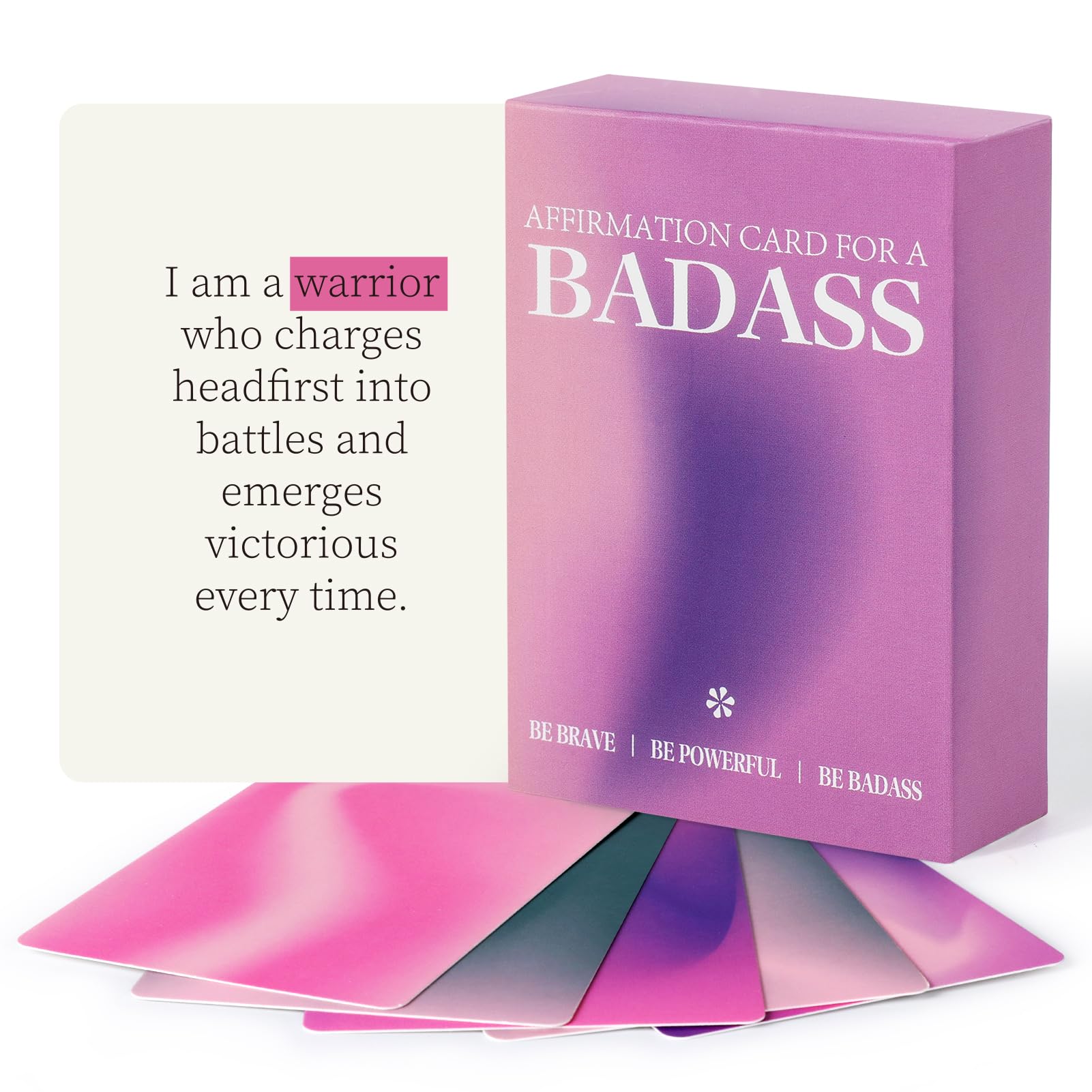 Photo 1 of Badass Affirmation Cards for Women, 60 Unique Positive Daily Affirmation Cards Deck, Badass Affirmation Motivational Mindfulness Cards for Spiritual Self Care, Birthday Gifts for Women