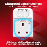 Masterplug Three Socket Surge Protected Adaptor with Individual Switches view 5
