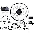 ZeStarDair Electric Bicycle Motor Kit Front/Rear Wheel Bike Modification Kit E-Bike Front/Rear Wheel Conversion Kit with Display for Assembling and Modifying The Rear/Front Wheels