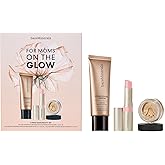 bareMinerals 3-Piece Clean Beauty Gift Set, Includes 3 Full-Sizes, Tinted Moisturizer Mineral SPF 30 + Hyaluronic Acid, Under-Eye Brightener + Concealer, Dewy Lip Gloss-Balm Set, Makeup Trio