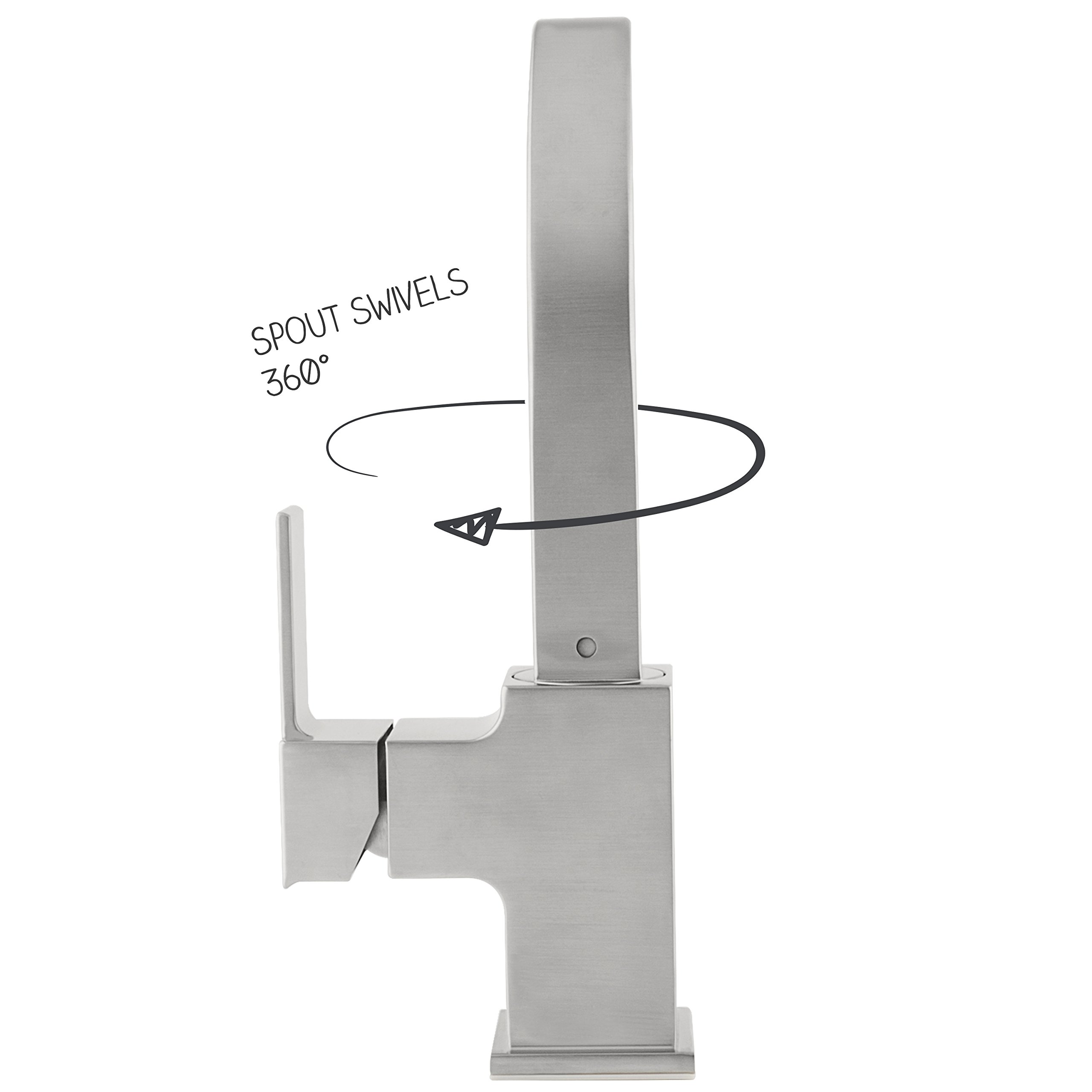 Pfister LG534-LPMS Arkitek Kitchen Faucet with Pull-out Sprayhead, Stainless steel