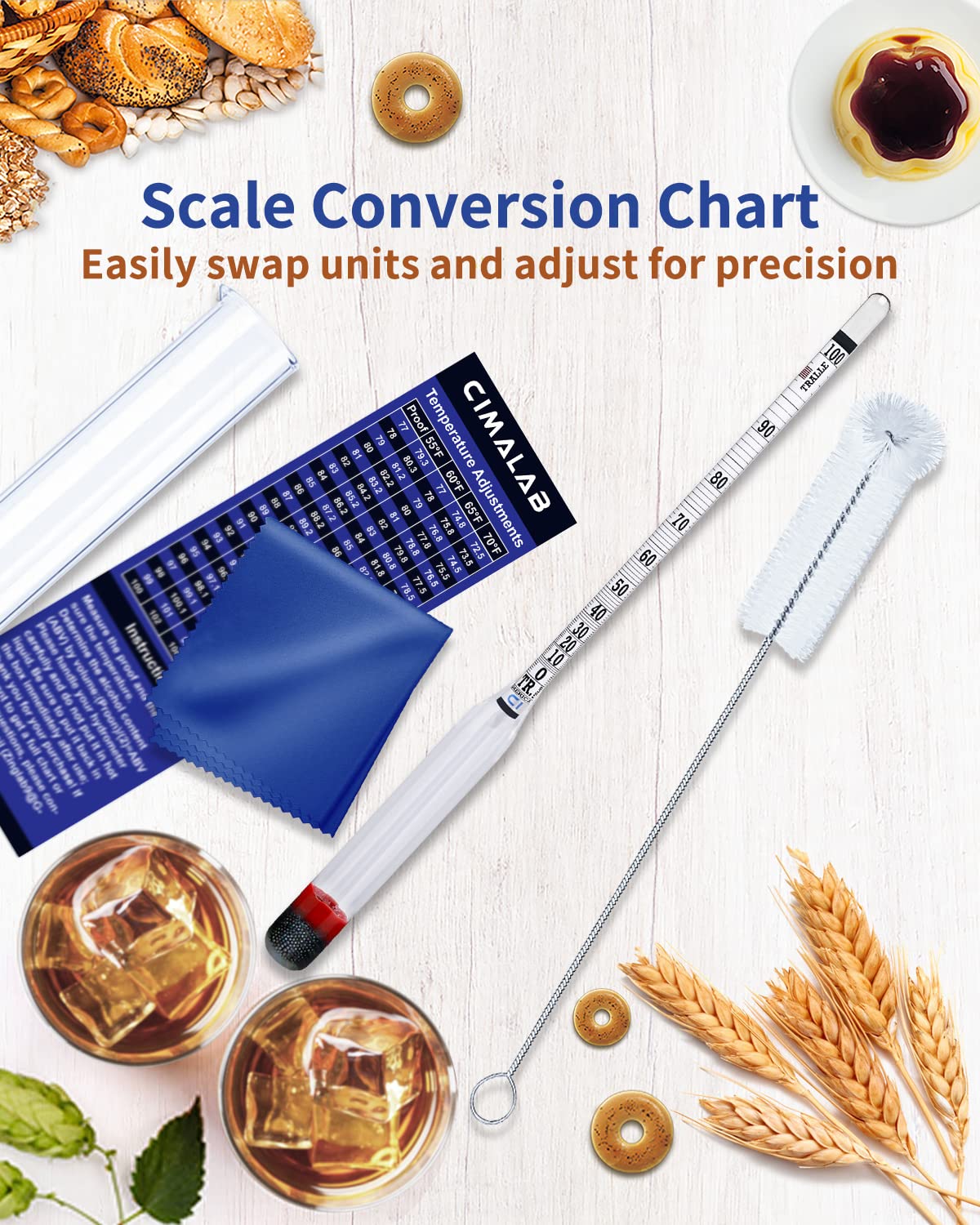 Mua Cimalab Hydrometer Alcohol Meter Test Kit, Hydrometer Alcohol 0200