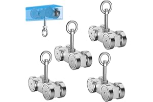 EASGIU 4 Wheel Trolley Assembly Roller Trolley - Silent M10 Bolt and Nuts - Use with 1-5/8"" Wide Strut (Silver-4 Set), SLHC897