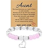 Aunt Bracelets Gifts from Niece Auntie Gifts Aunt Birthday Gift Bracelet for Women Beaded Stretch Bracelet for Auntie Women Mothers Day Gift Christmas Birthday Gifts Jewelry Valentines Day Easter Gift
