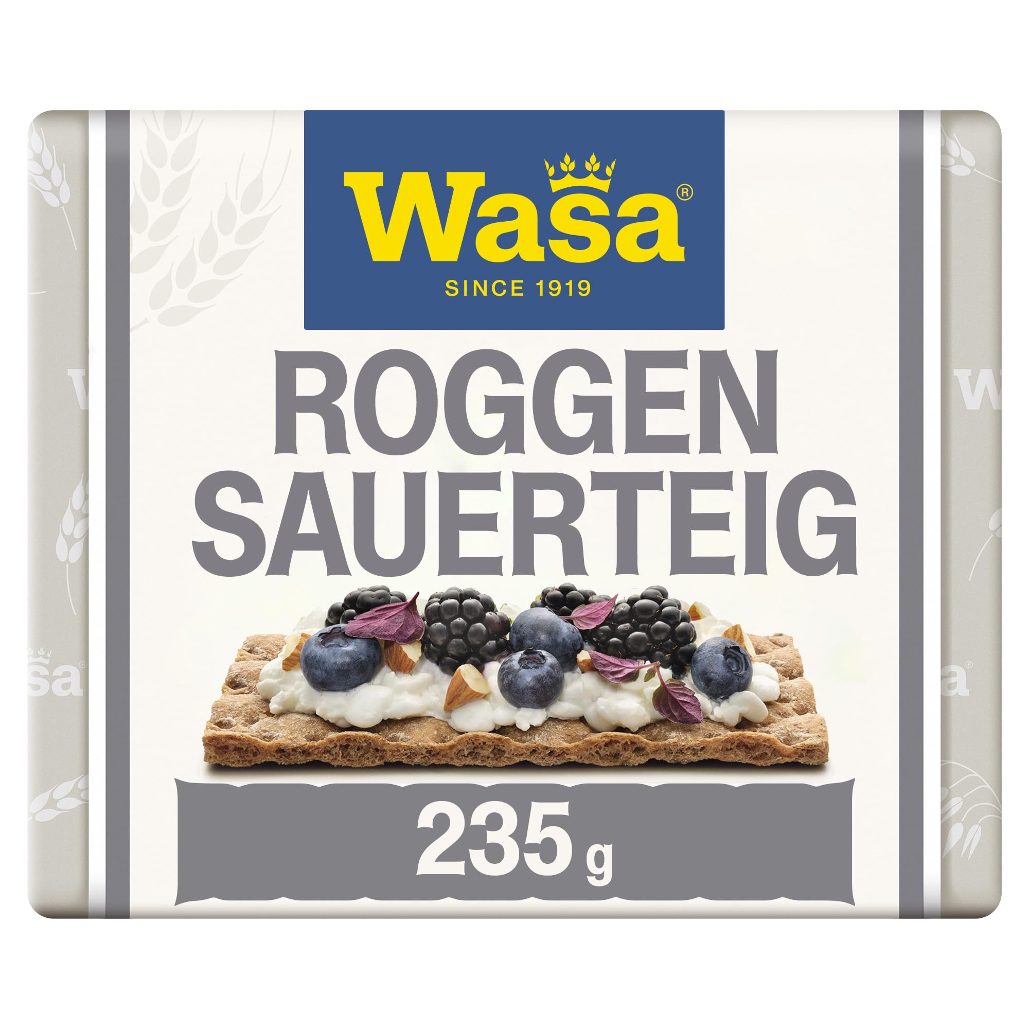Wasa Knäckebrot Roggen Sauerteig 235g | Langjährige Backtradition, die man schmeckt, 96% Roggenvollkornmehl