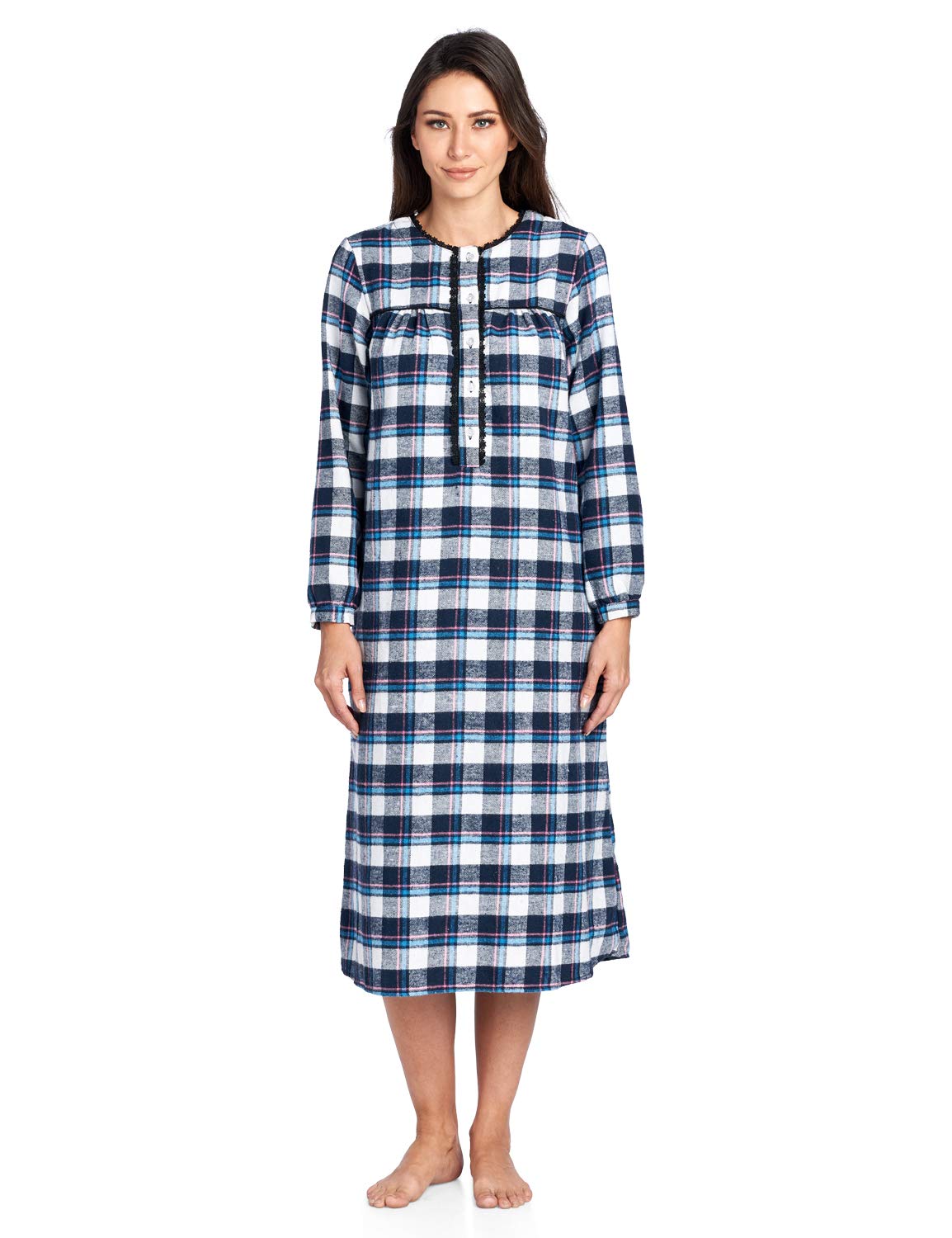 Flannel Nightgown Amazon Ladies Night Gown Womens Flannel Plaid