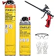 STANLEY Supercoat Spray Foam Insulation Kit - Closed Cell Spray Foam Covers Up to 20 Sq.Ft. - Including Gun, Cleaner - 27.1 oz, 1 Pack