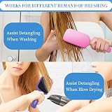 LORSEX 2 Pack Large Paddle Hair Brush Detangler Water Wet Dry Pink Purple view 6