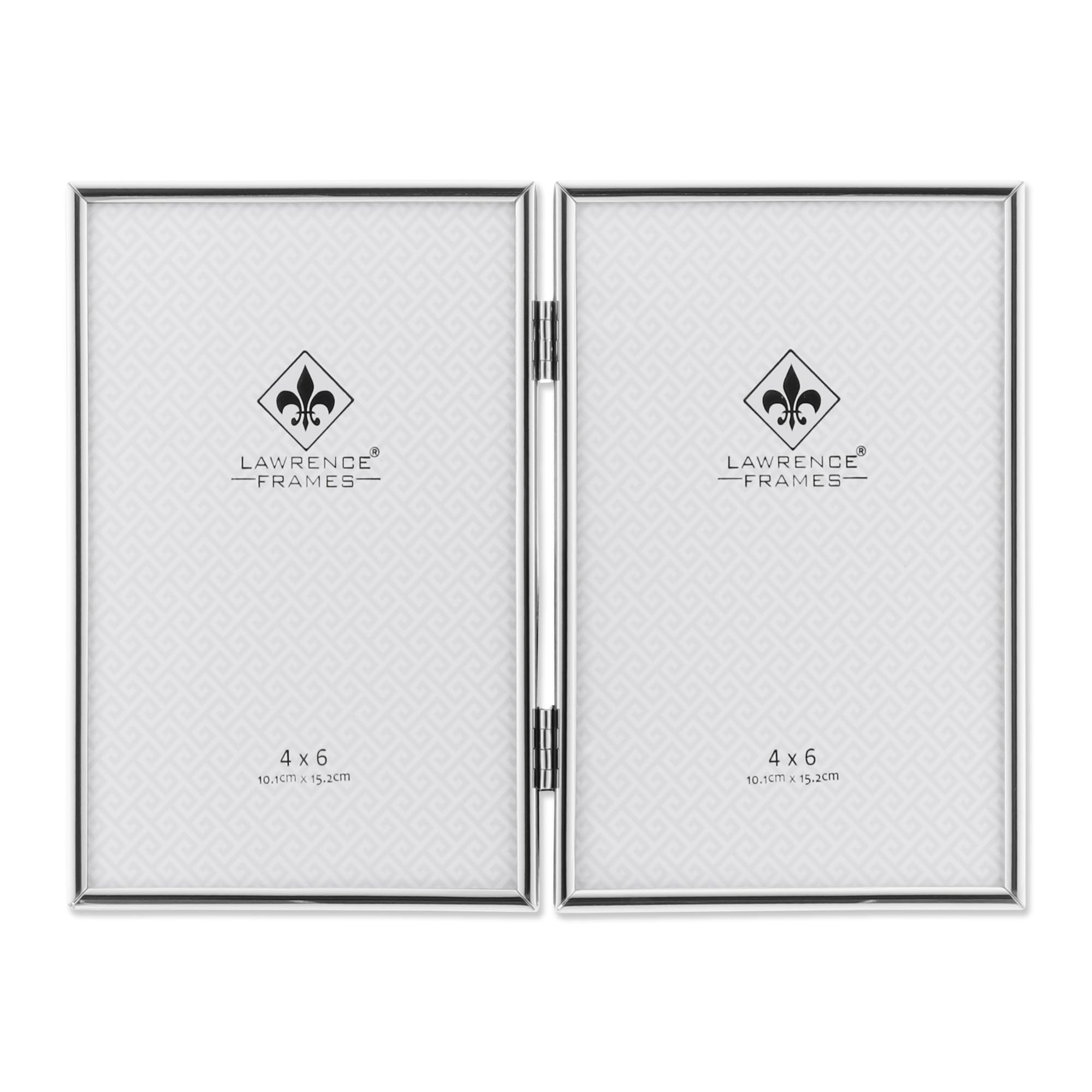 Lawrence Frames 650046D Simply Silver Metal 6.14" x 4.21" Picture Frame — image 1