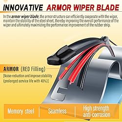 AUTOBOO 15" and 15" Windshield Wipers Blades