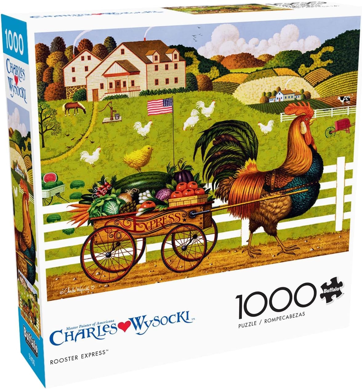 Buffalo Games - Charles Wysocki - Rooster Express - 1000 Piece Jigsaw Puzzle