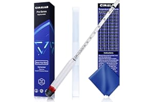 CIMALAB Hydrometer Alcohol Meter, Hydrometer Alcohol 0-200 Proof and Tralle Hydrometer, Alcohol Proof Tester for Liquor/Moonshine/Proofing Distilled/Spirits/Distilled Alcohol Proof