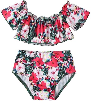 girls off the shoulder swimsuit