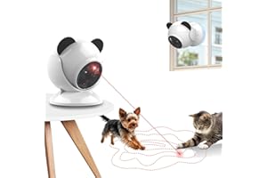 Saolife Laser Cat Toys for Indoor Cats, Truly Random Trjajectory, Suction Cup Design, Run Quiet, Interactive Cat Toy Automatic
