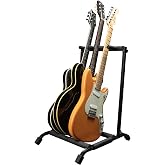Gator Rok-It Collapsible Folding Guitar Rack Stand for 3 Guitars &ndash; Fits Acoustic, Electric, or Bass Guitars &ndash; Portable, Durable, Space-Saving Storage (RI-GTR-RACK3)