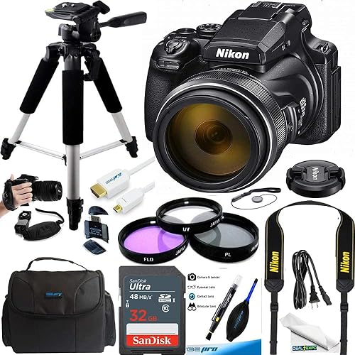 Nikon COOLPIX P1000 Digital Camera with LCD, Black