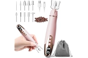Aleanu Professional Manicure Pedicure Kit - 10 Speeds Cordless Nail Drill丨Rechargeable Pedicure Tools for feet, Nail Drill for Thick Nail Toenail Cuticle Women Men Baby Pets(Pink)
