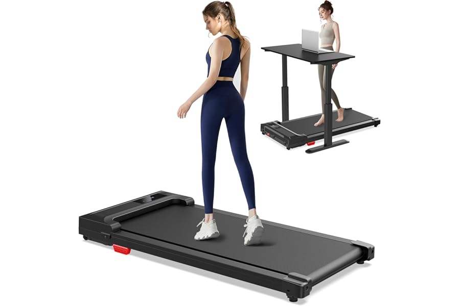 Walking Pad Treadmill for Home - Under Desk Treadmills Portable Mini Compact Walk Running Machine Pads Slim Lightweight Caminadora Eléctrica para Casa Office Small Spaces with Adjustable Speed Remote